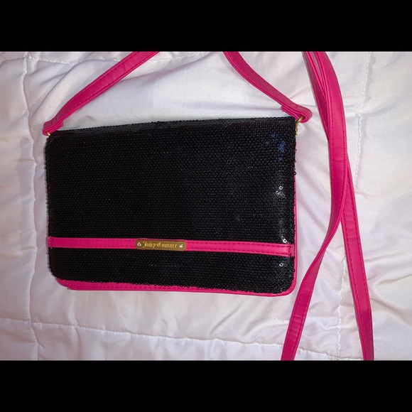 Juicy Couture Sequin Pink and Black Handbag - Picture 6 of 6